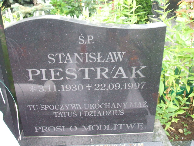 Stanisław Piestrak 1930 Miłkowice - Grobonet - Wyszukiwarka osób pochowanych